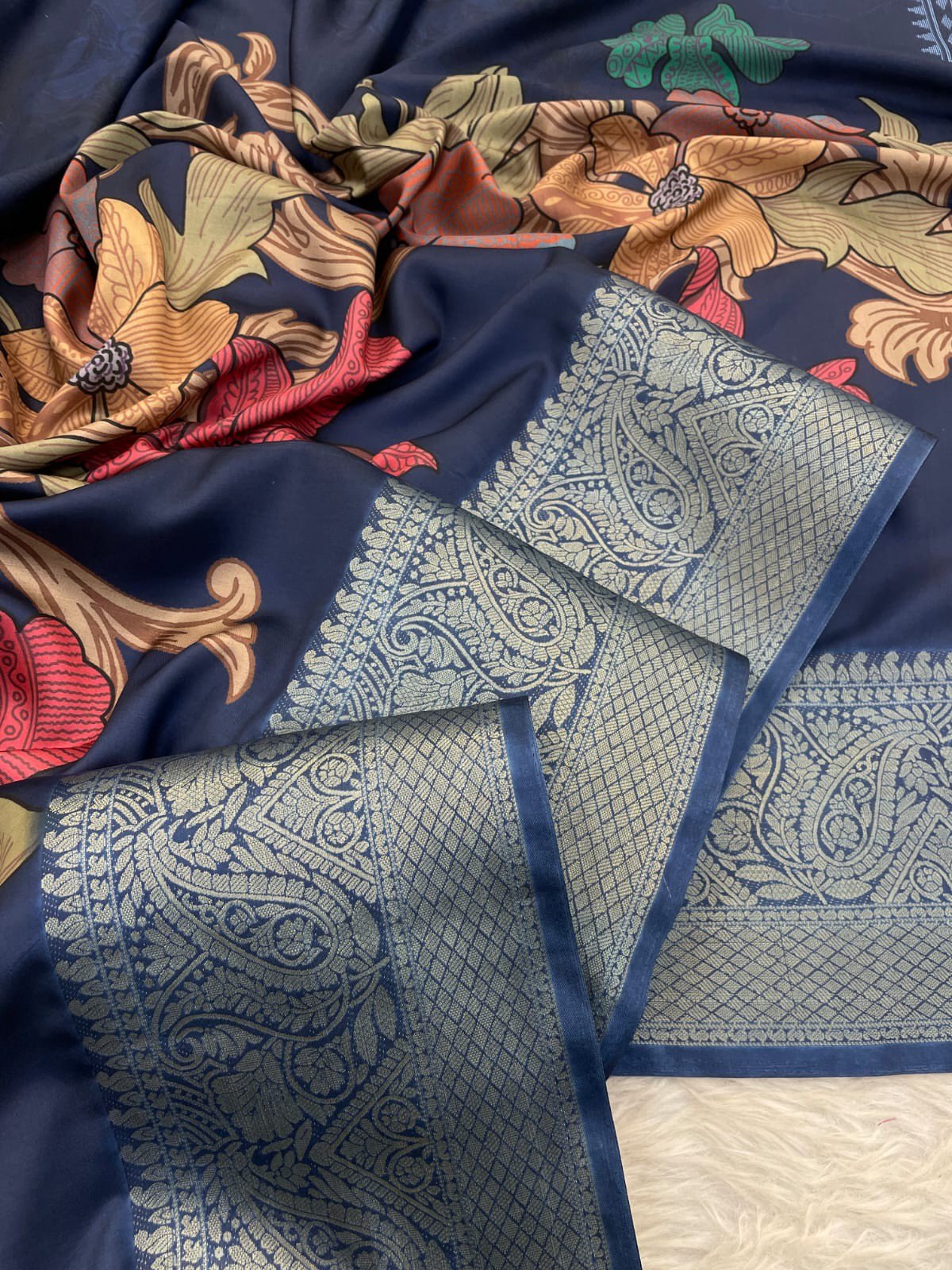 Pen Kalamkari Smooth Silk