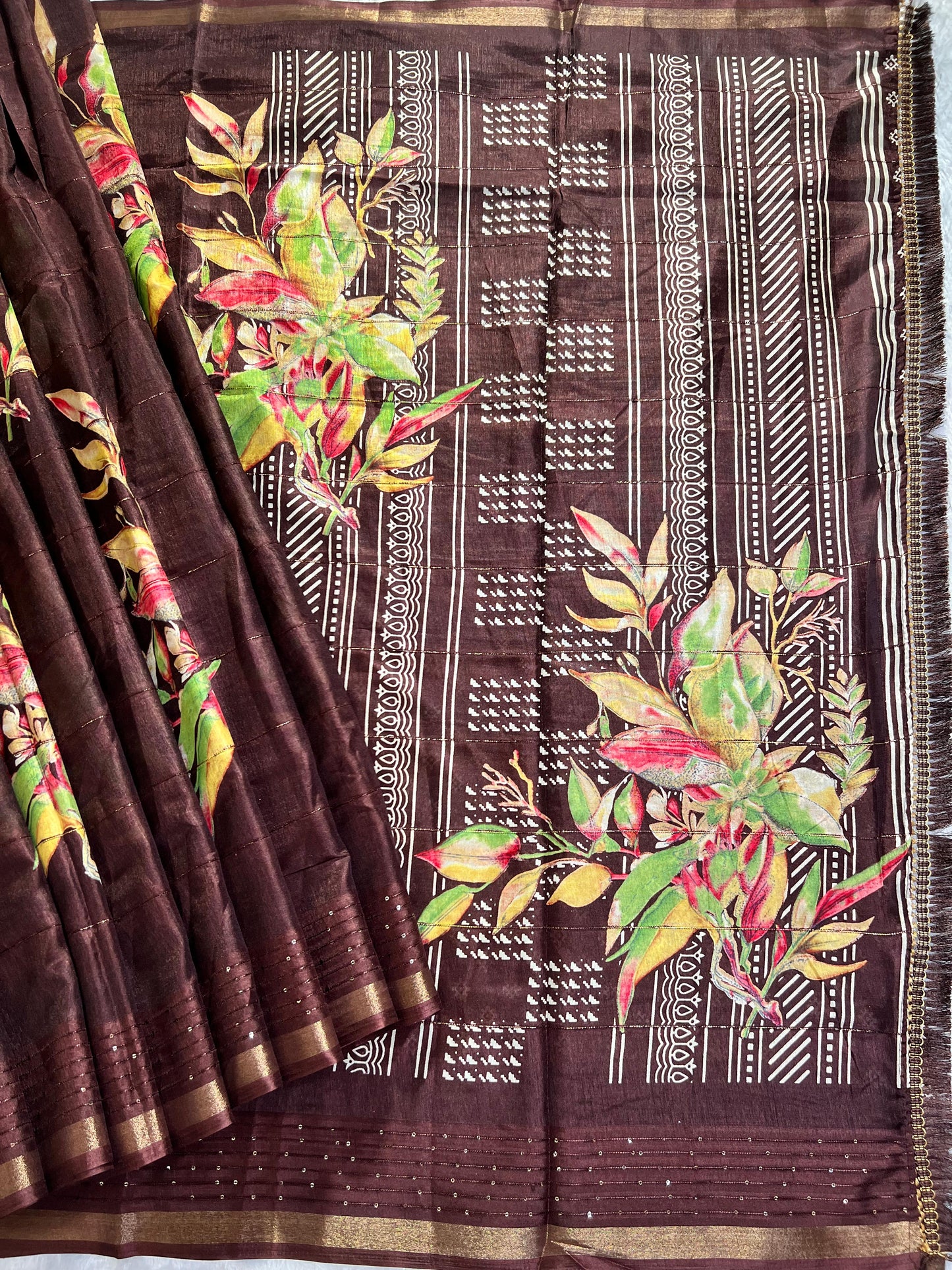 Cotton Blend Soft Silk Saree