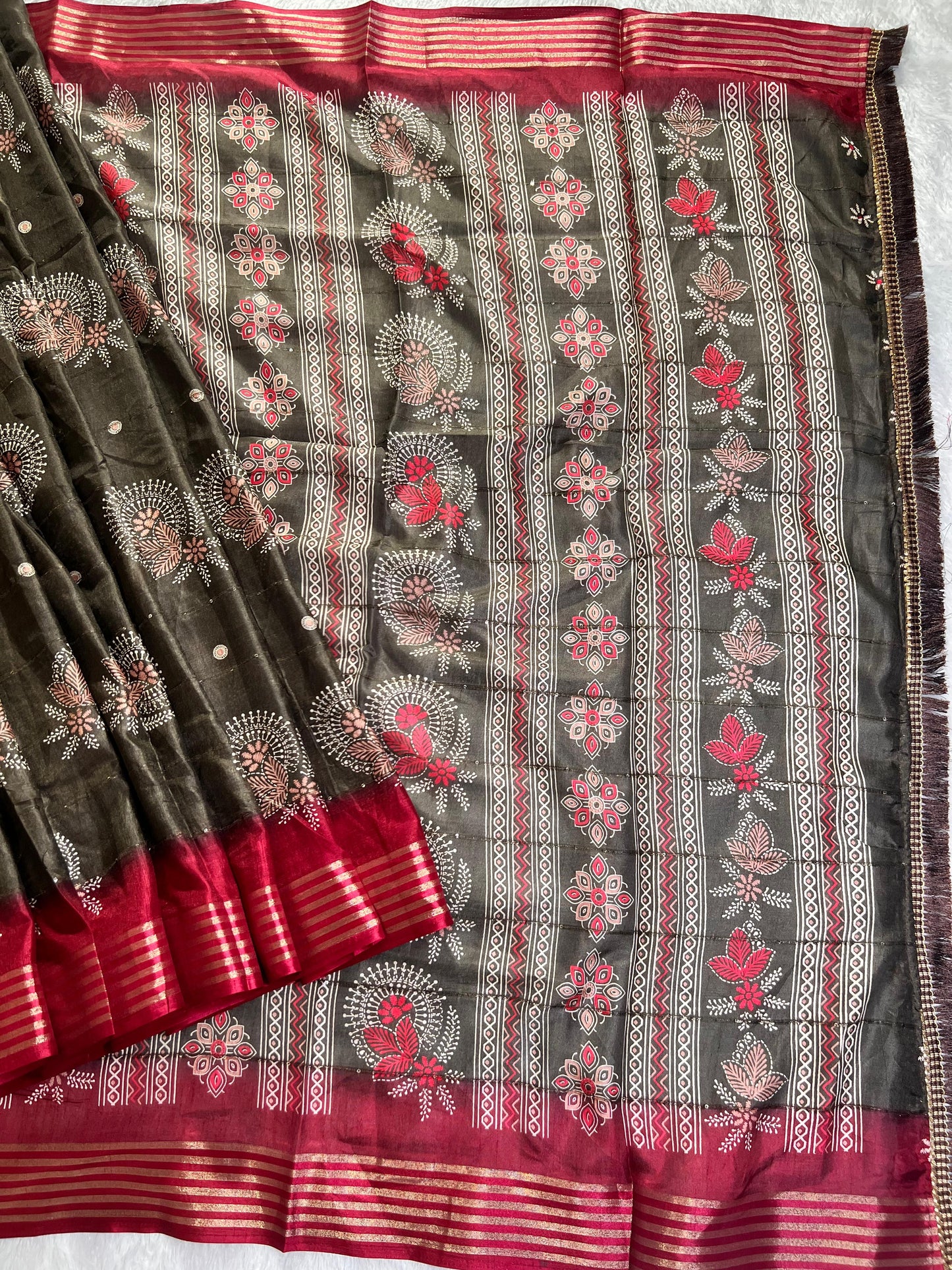 Cotton Blend Soft Silk Saree