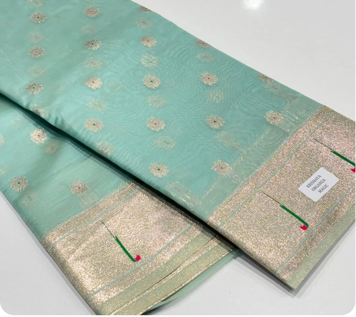 Designer Tissue Organza Paithani Saree