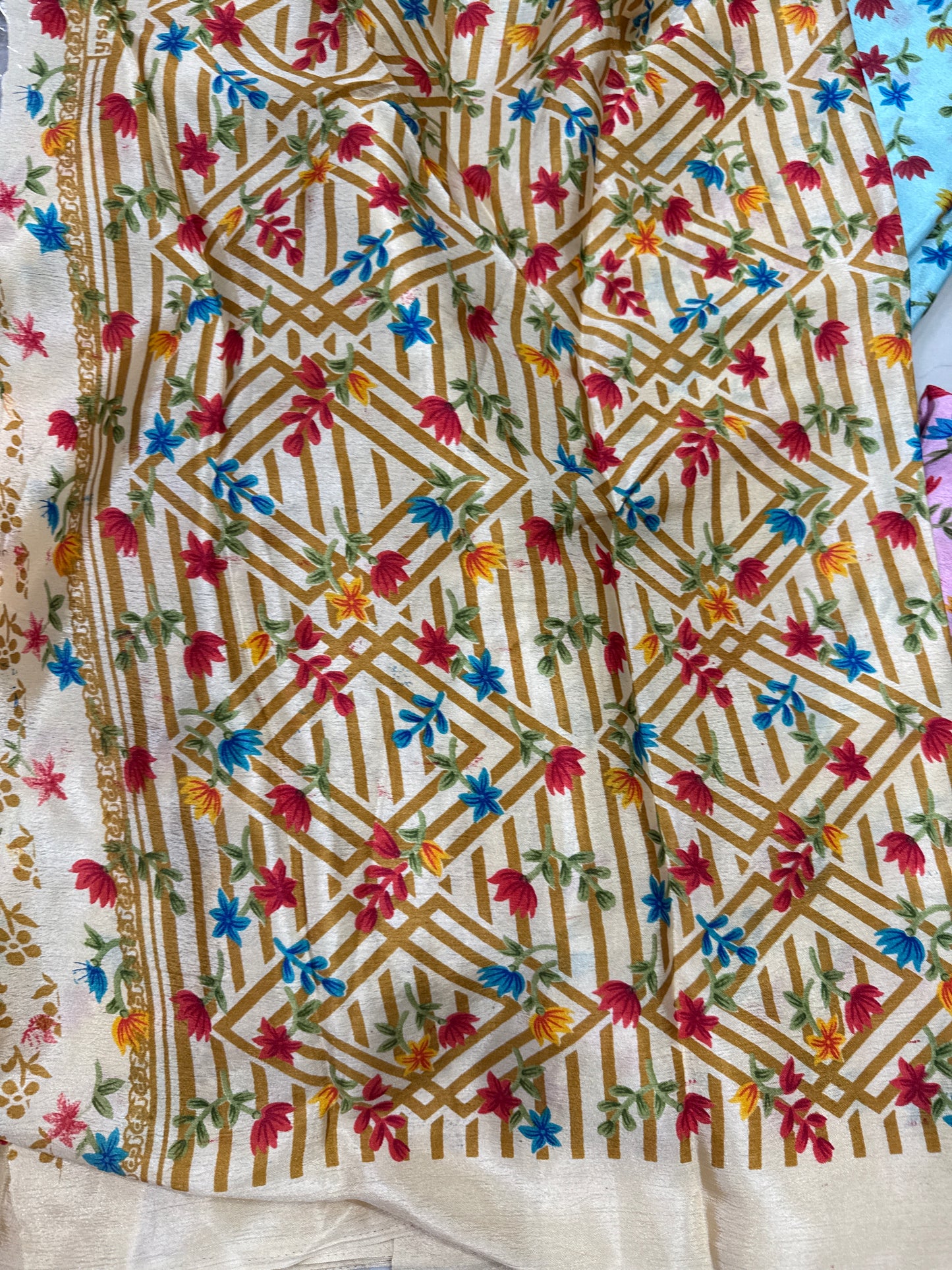 Crape Silk Saree with Floral Print