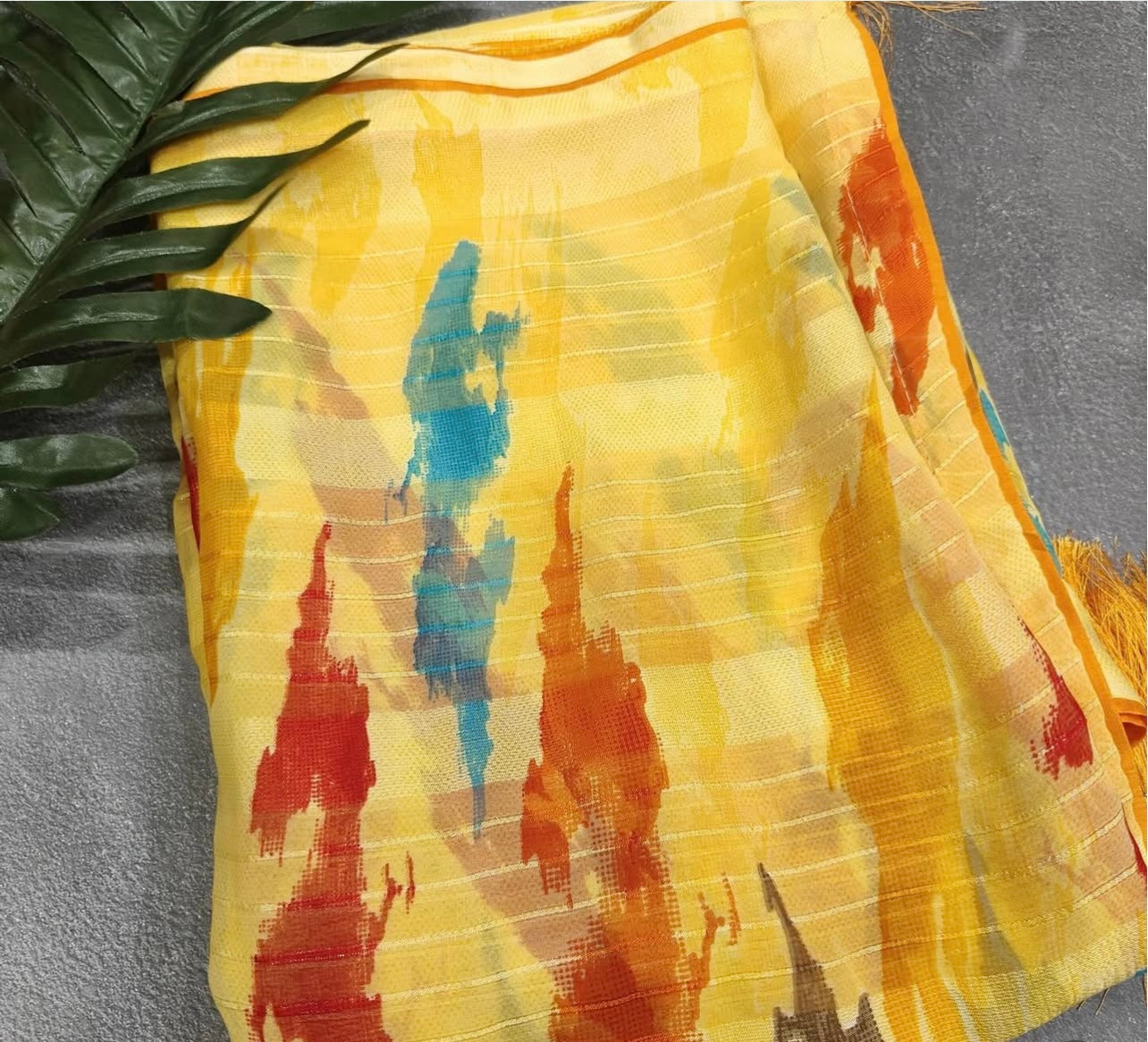 Georgette Multi colored saree