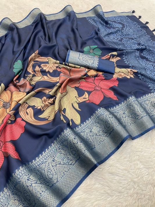 Pen Kalamkari Smooth Silk