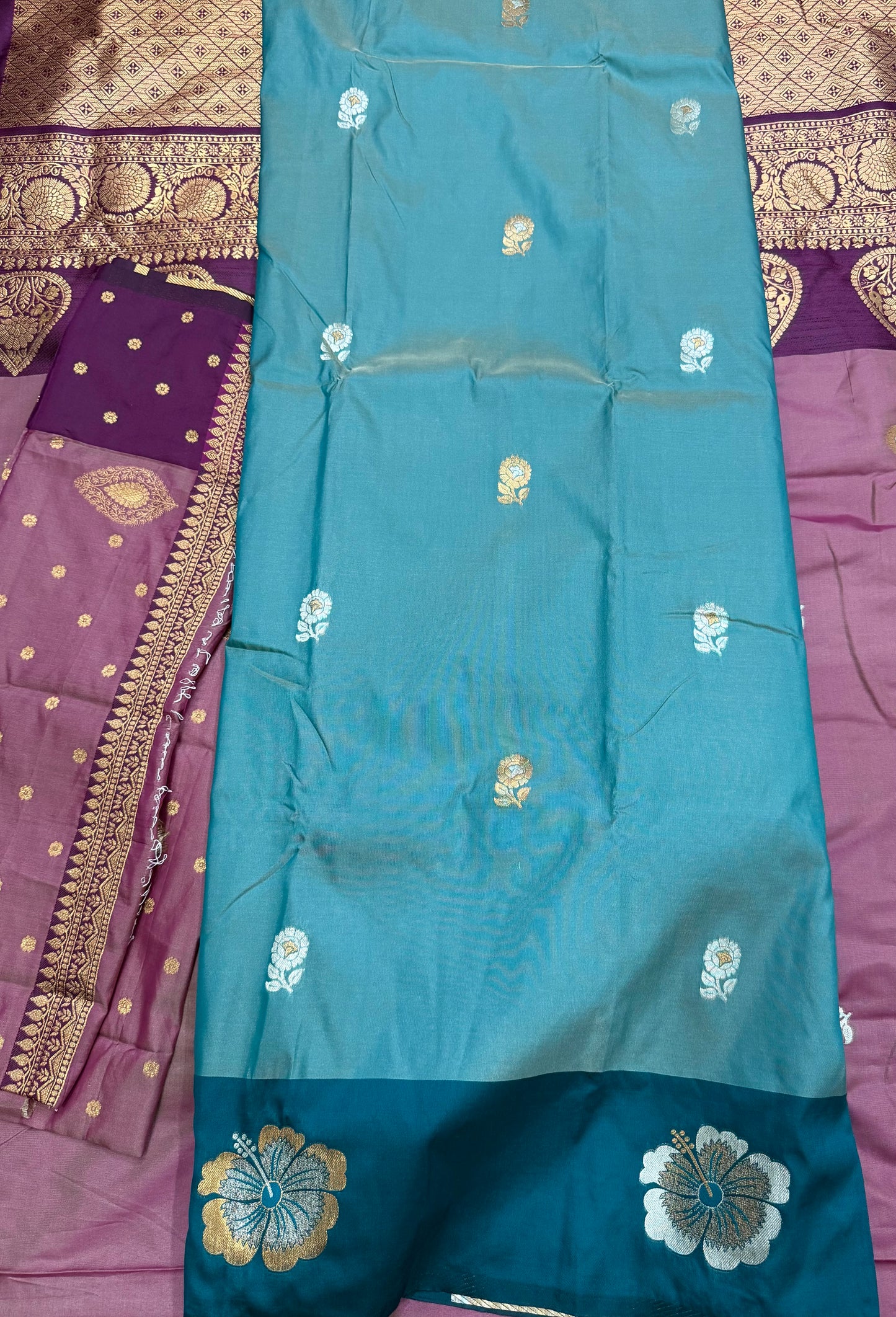 Lichi Soft Silk Saree - Kanchi Style pallu