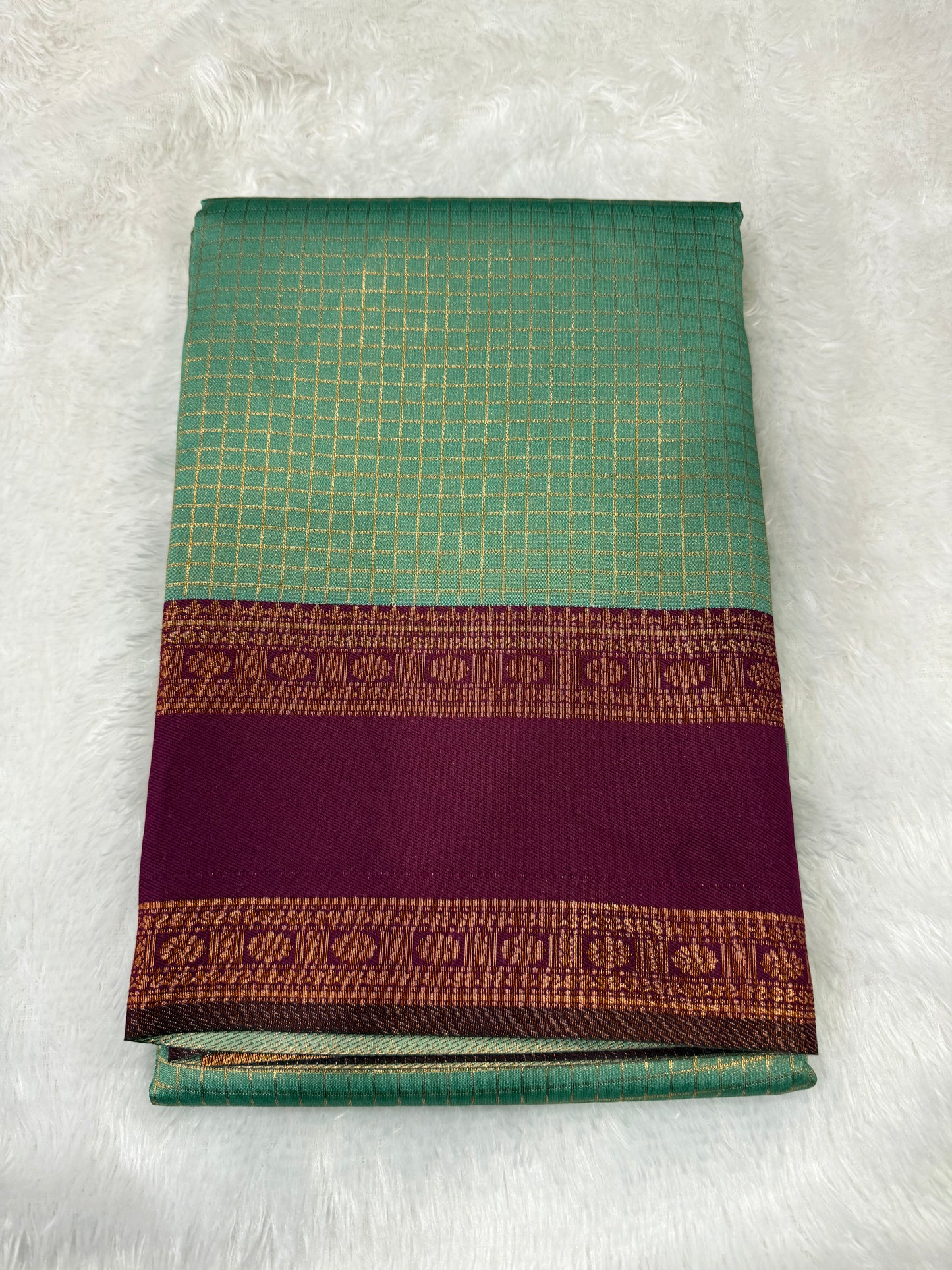Semi Kanchi Pattu Style Saree – ₹999/-