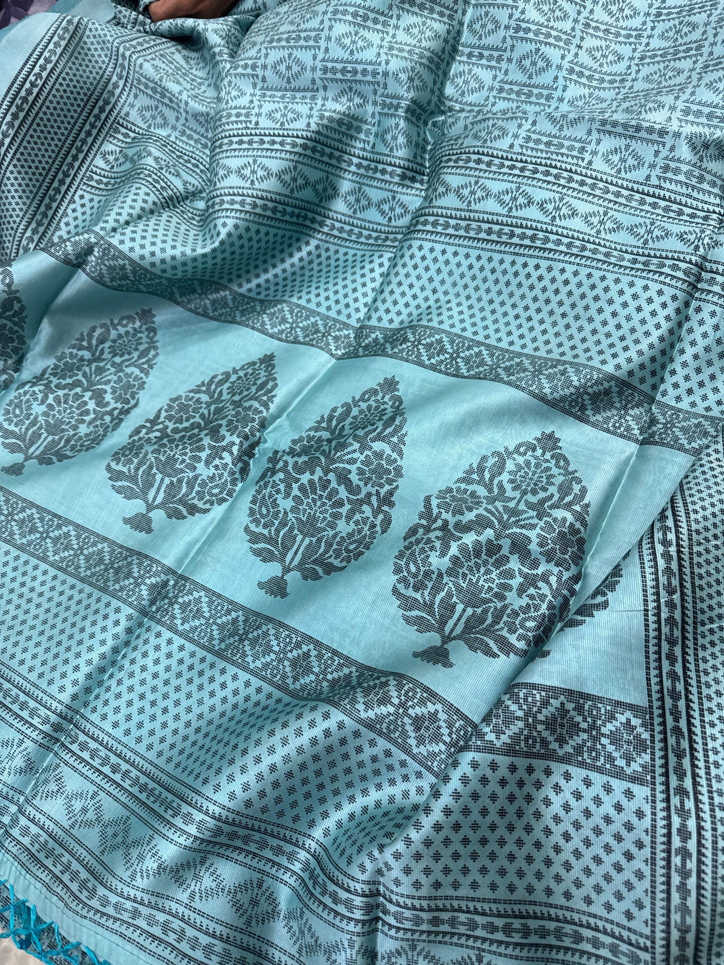 Cotton Blend Digital Print Silk saree