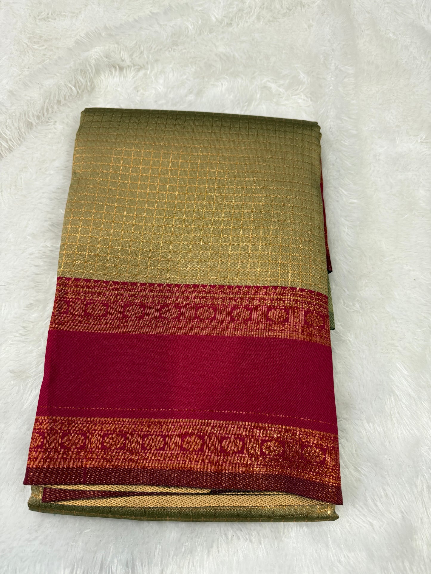 Semi Kanchi Pattu Style Saree – ₹999/-