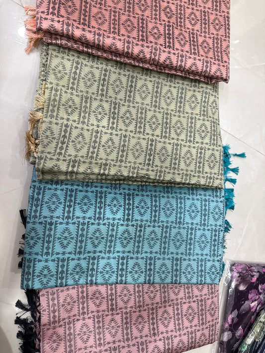 Cotton Blend Digital Print Silk saree