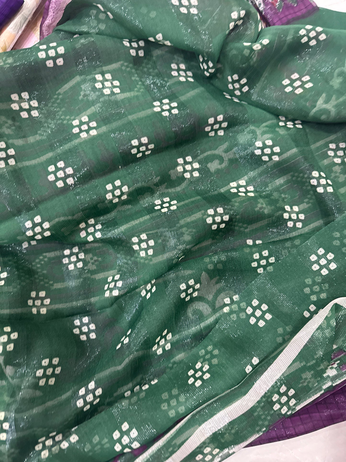 Checks with kalamkari design Saree