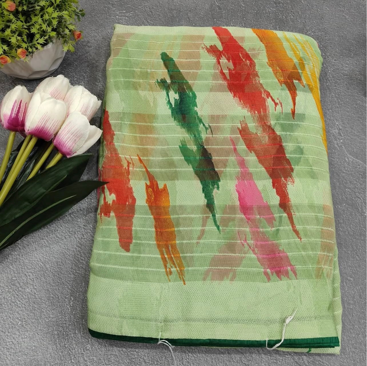 Georgette Multi colored saree