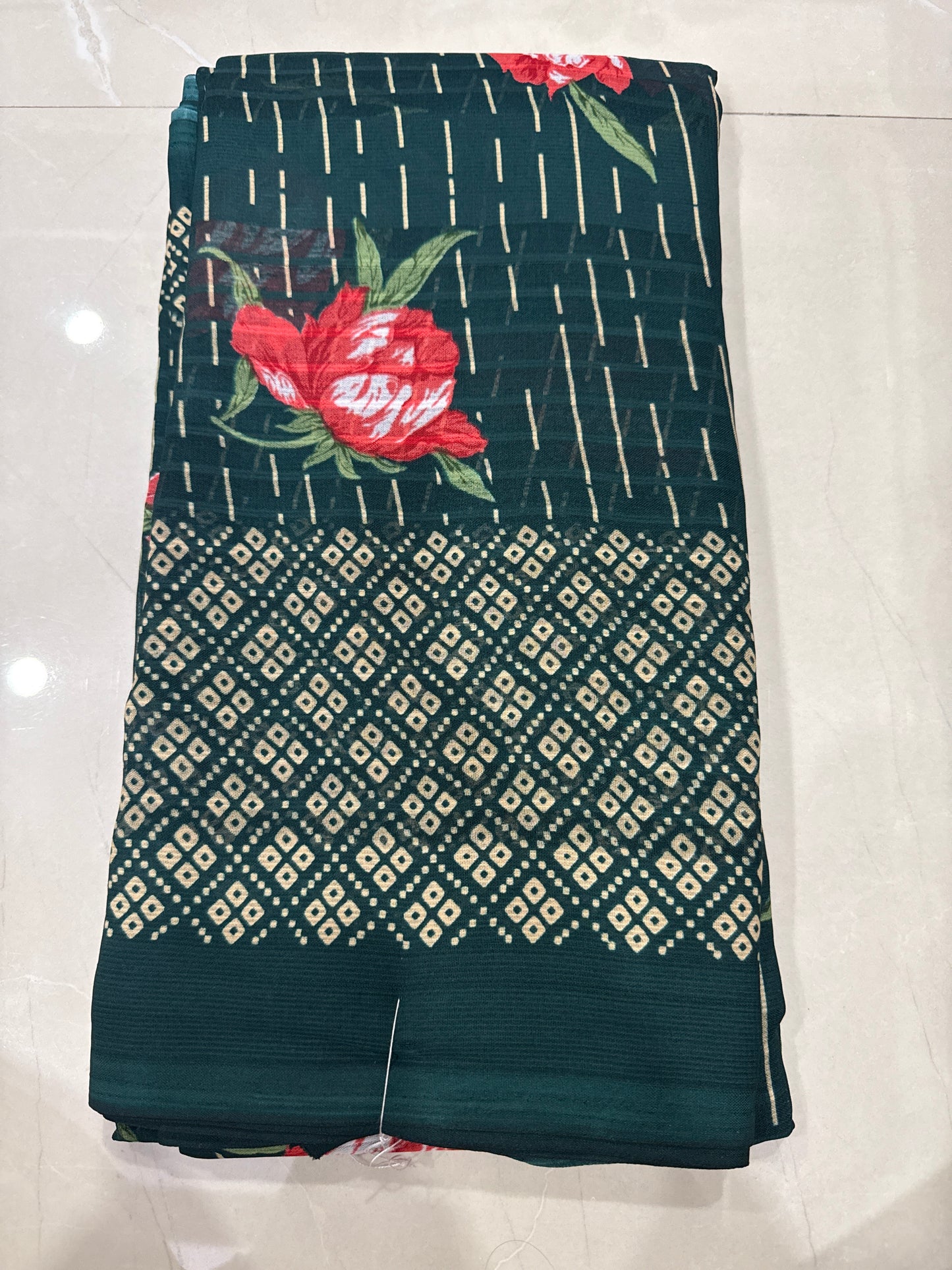 Georgette saree with floral design