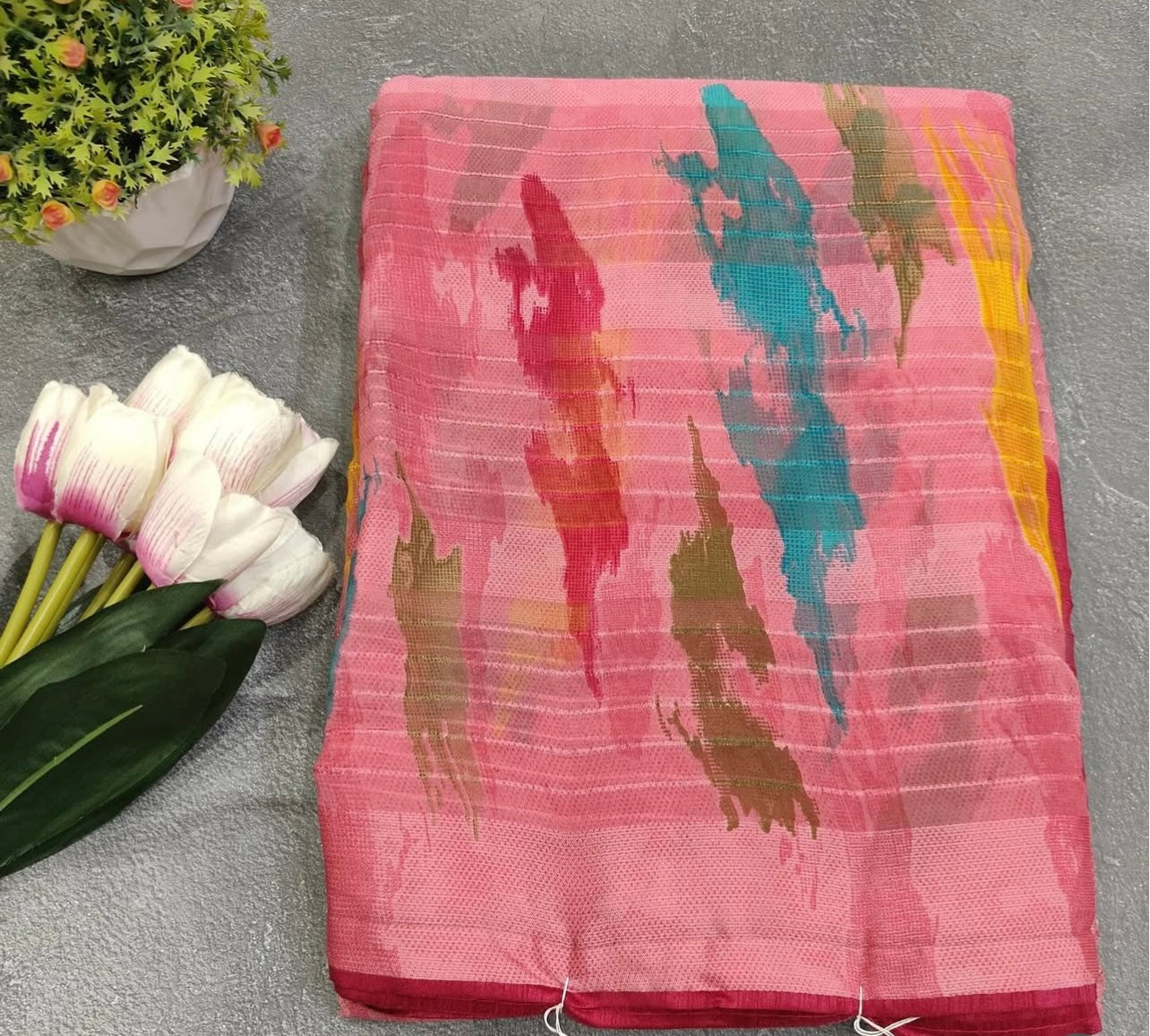 Georgette Multi colored saree