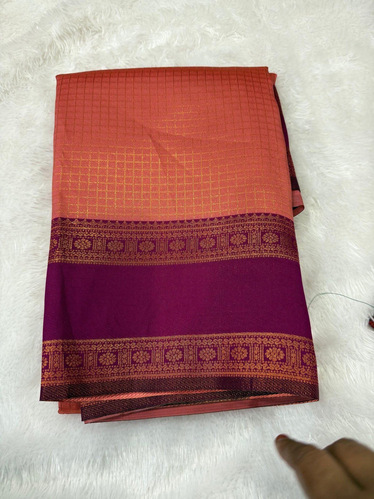 Semi Kanchi Pattu Style Saree – ₹999/-