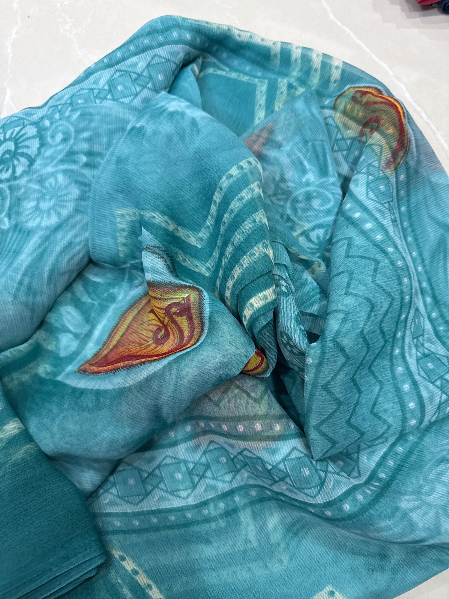 Chiffon Georgette with floral design