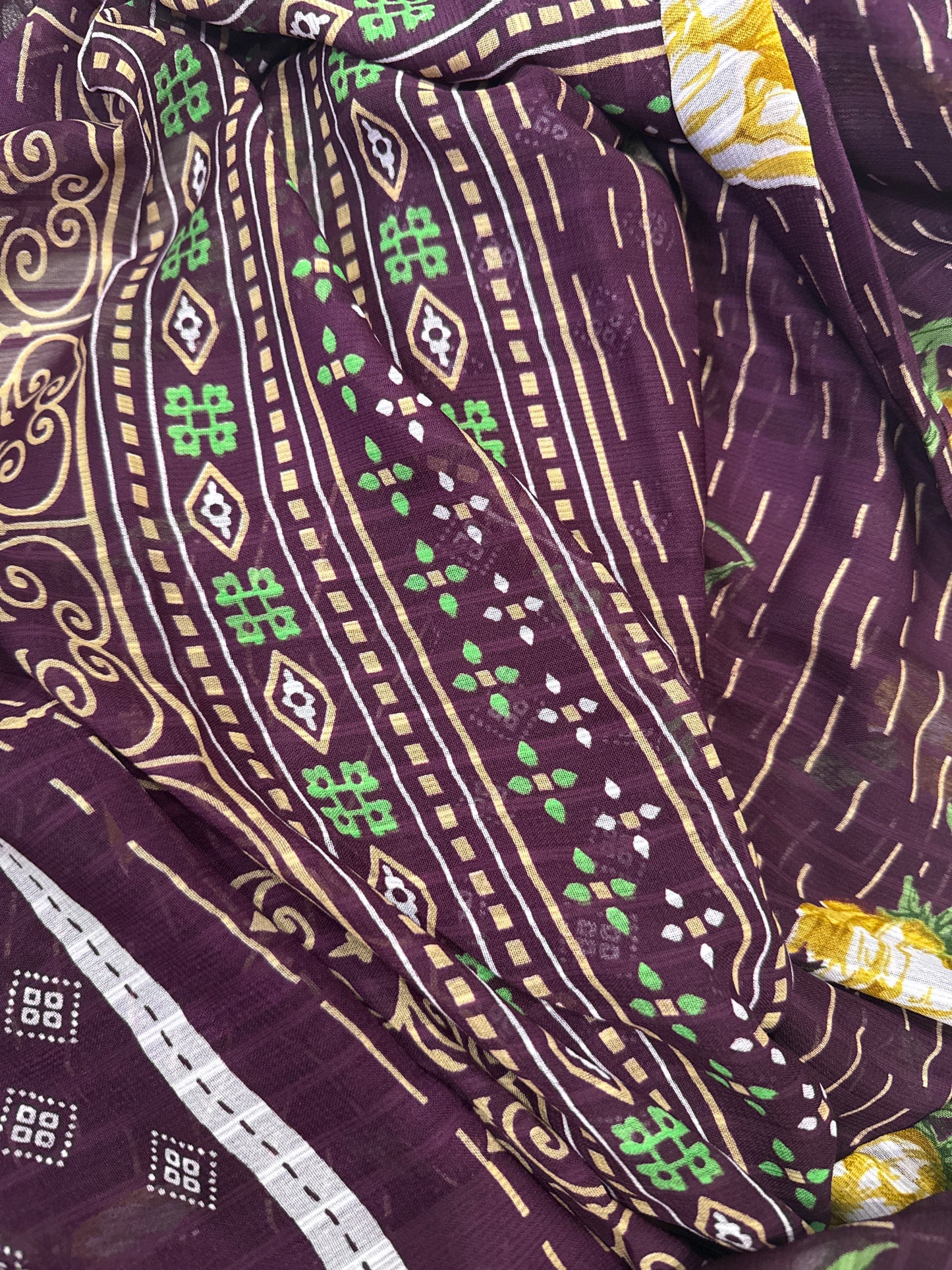 Georgette saree with floral design