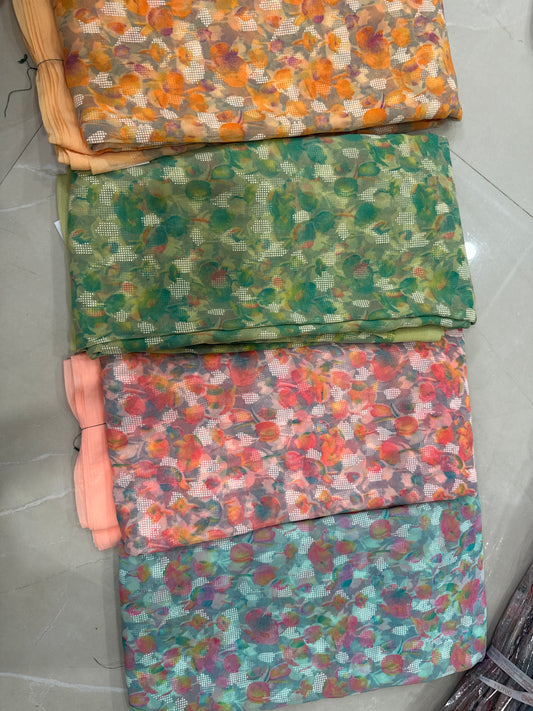 Georgette Silk Saree