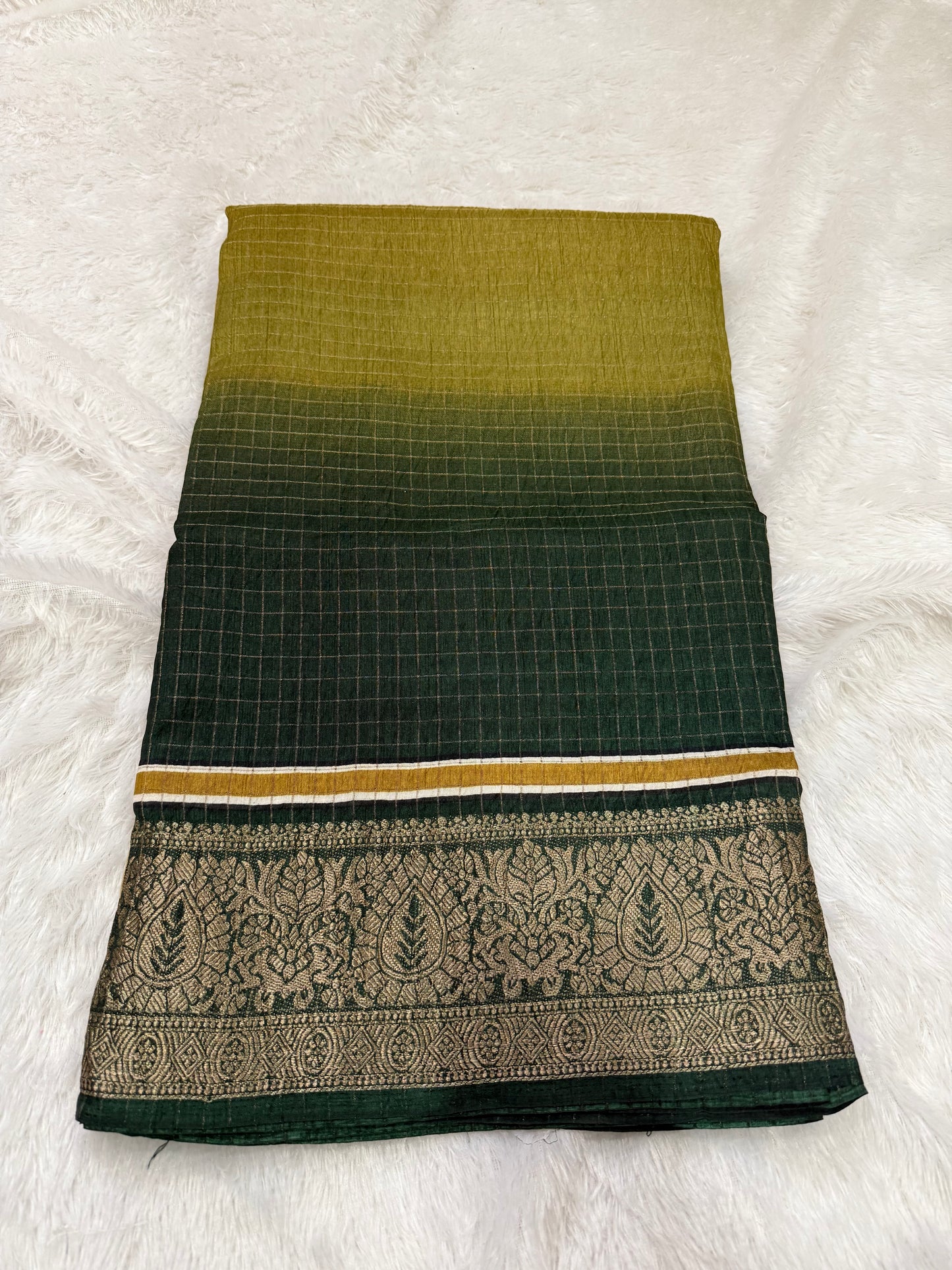 Rainbow Dola Silk Crushed Saree