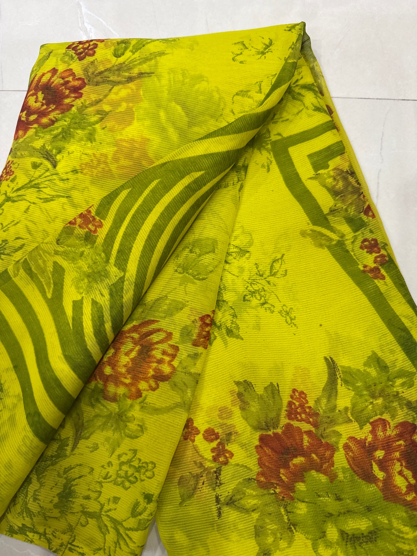 Georgette Floral with unstitched blouse