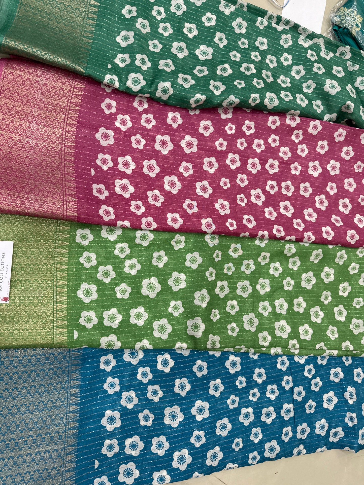 Chanderi Cotton With zari border weaving