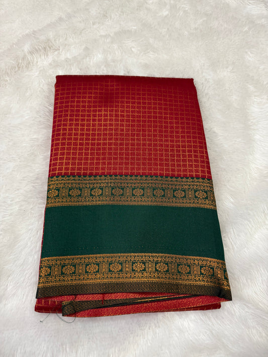 Semi Kanchi Pattu Style Saree – ₹999/-