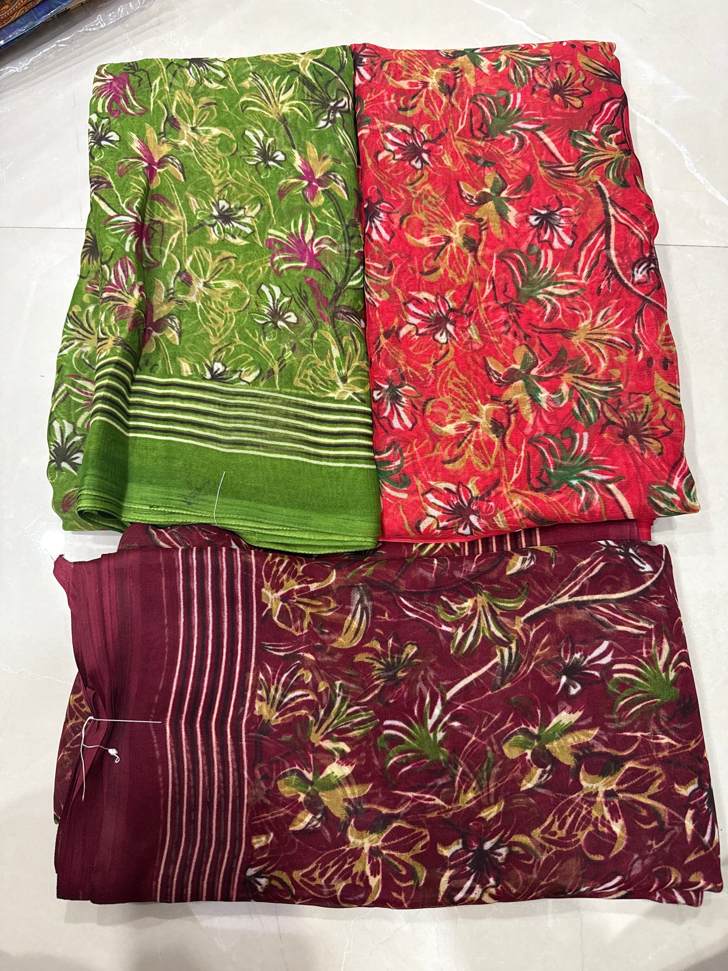 Georgette with floral design - 239/-