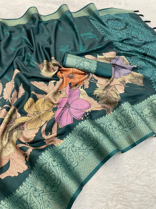 Pen Kalamkari Smooth Silk