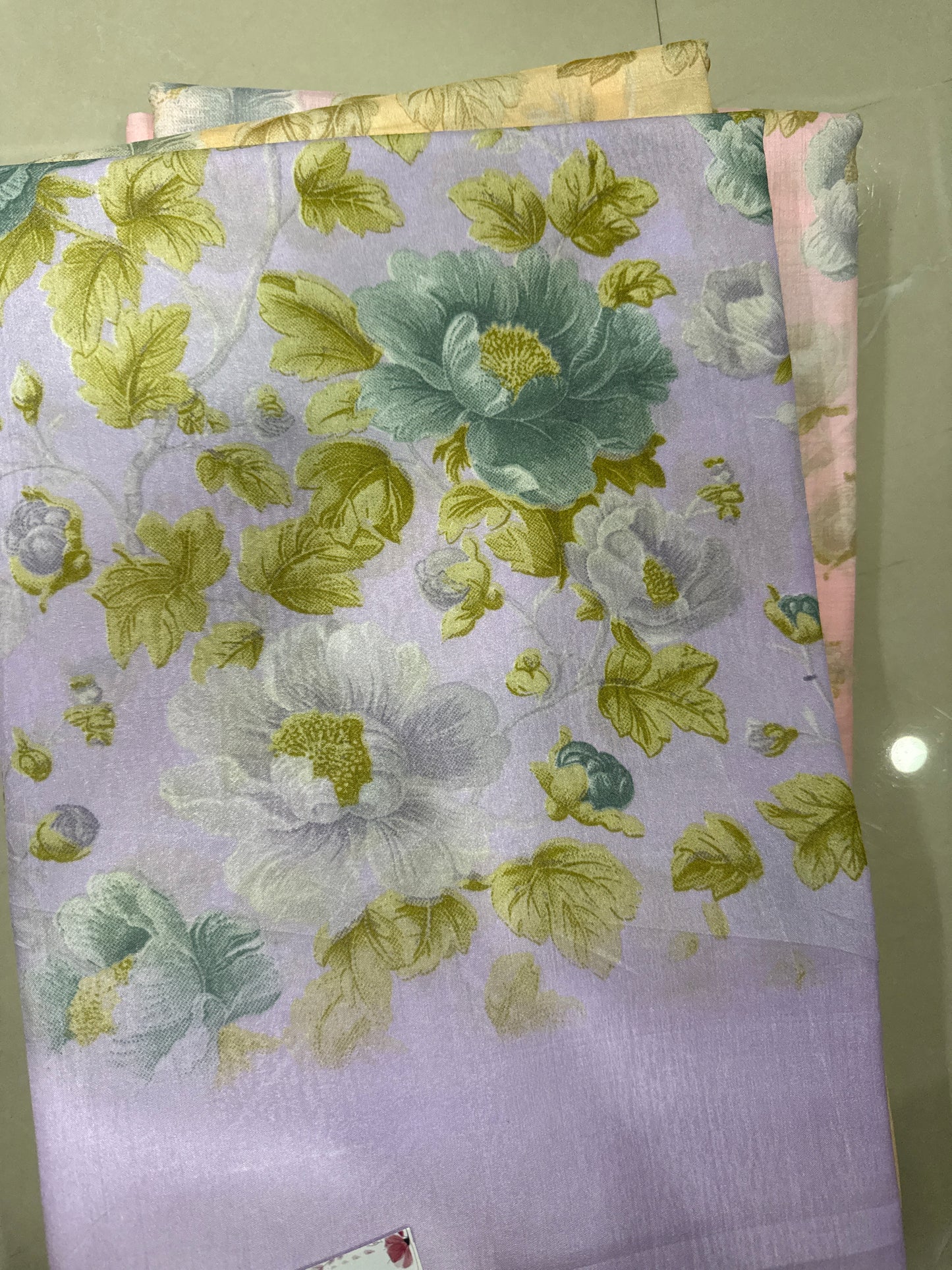 Crape Silk with floral design