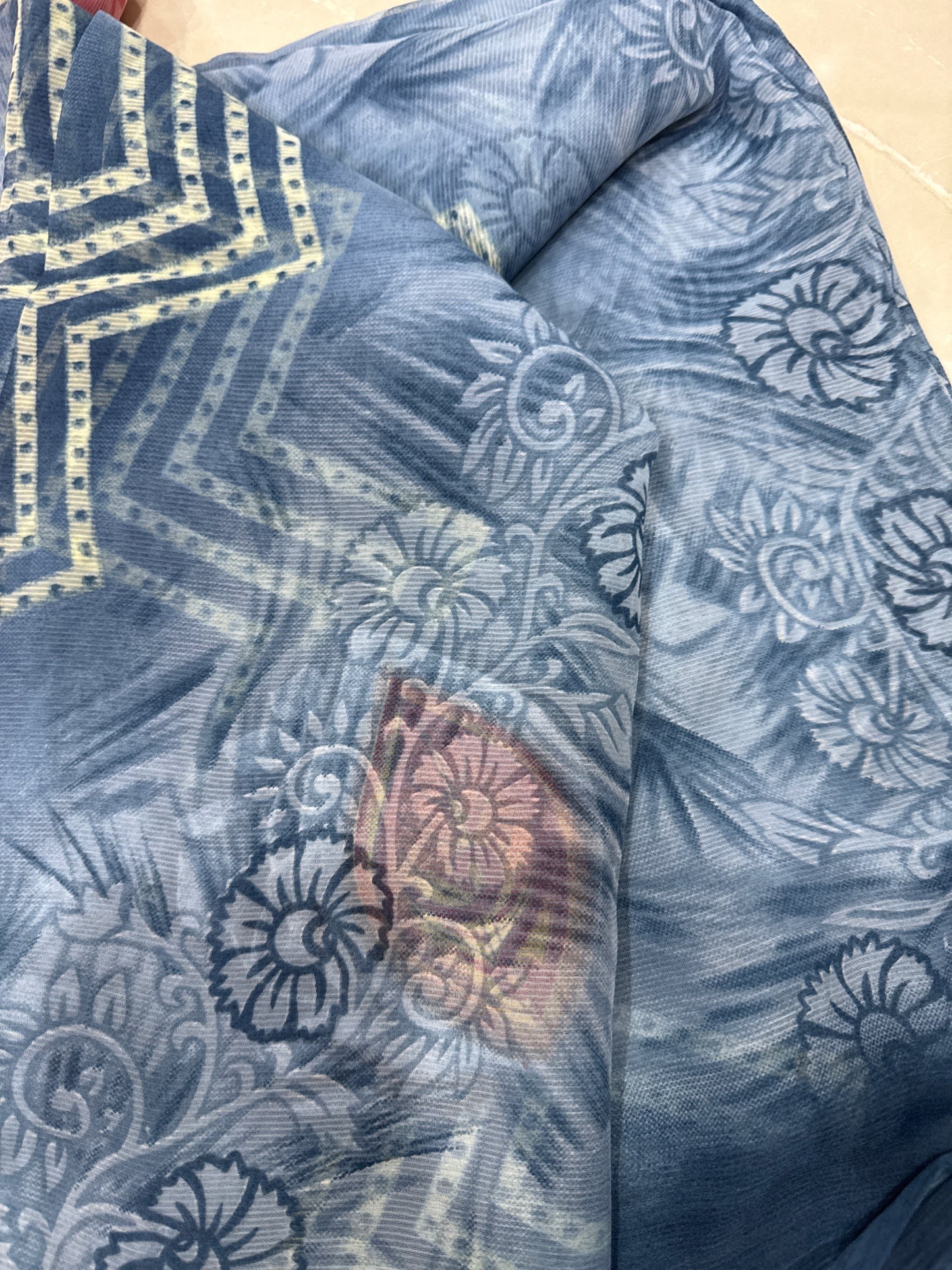 Chiffon Georgette with floral design