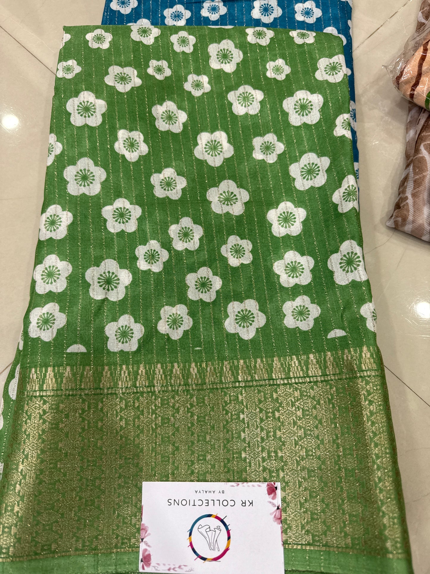 Chanderi Cotton With zari border weaving