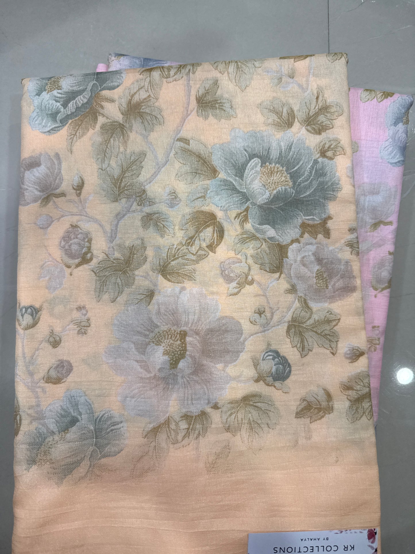 Crape Silk with floral design