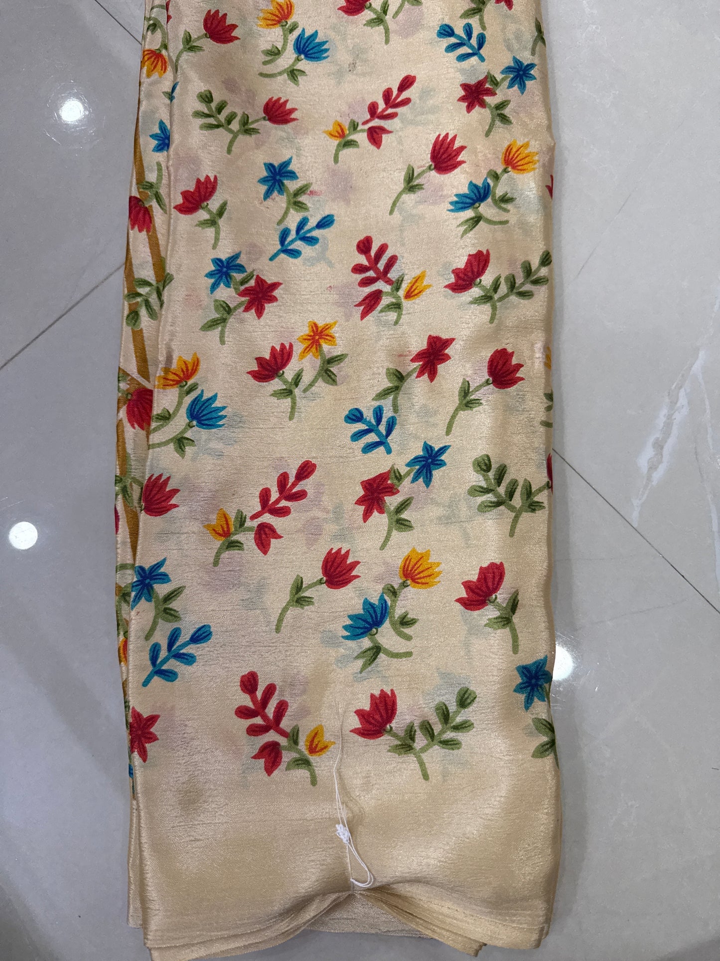 Crape Silk Saree with Floral Print