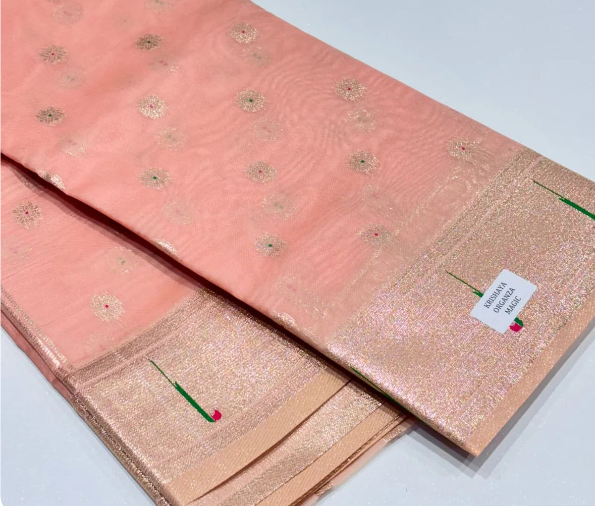 Designer Tissue Organza Paithani Saree