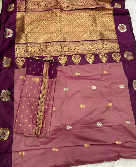 Lichi Soft Silk Saree - Kanchi Style pallu