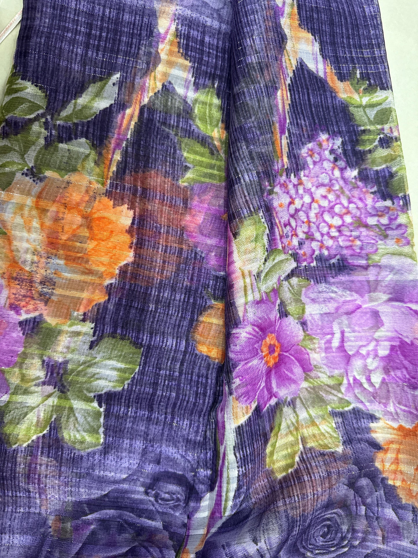 Georgette saree with floral design