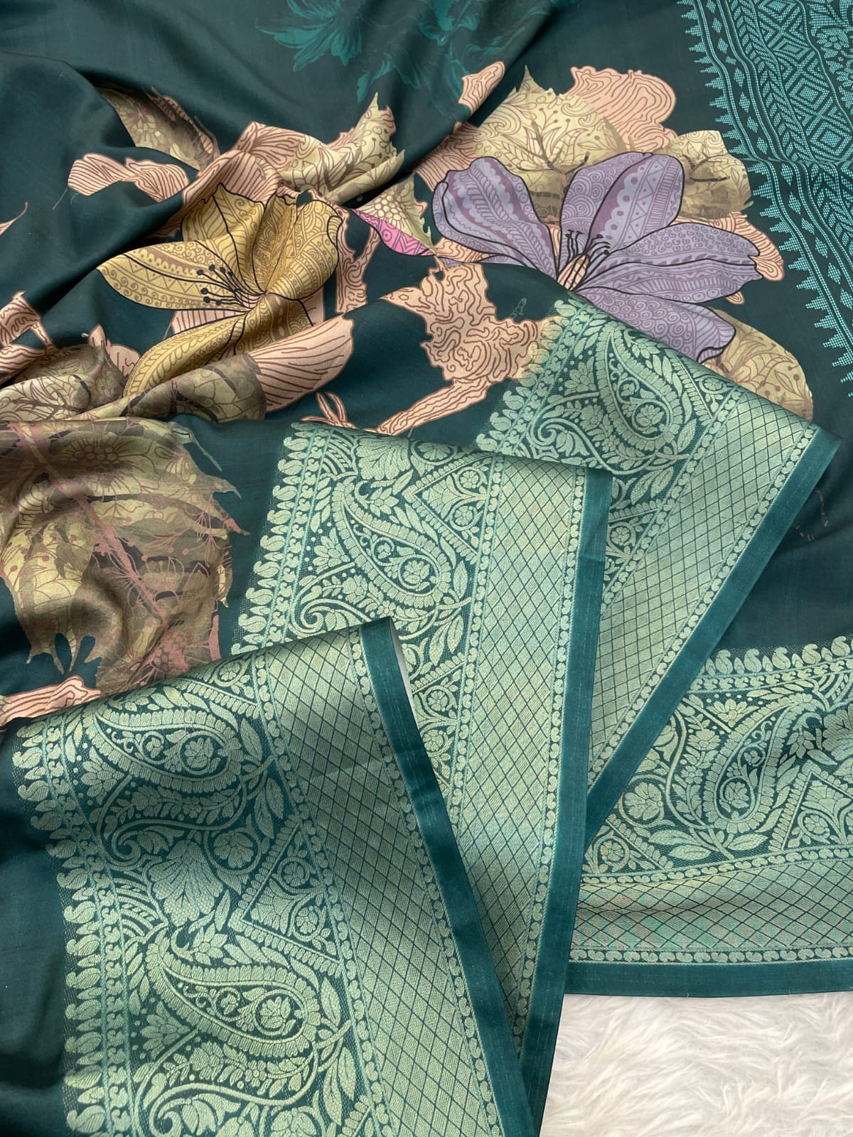 Pen Kalamkari Smooth Silk