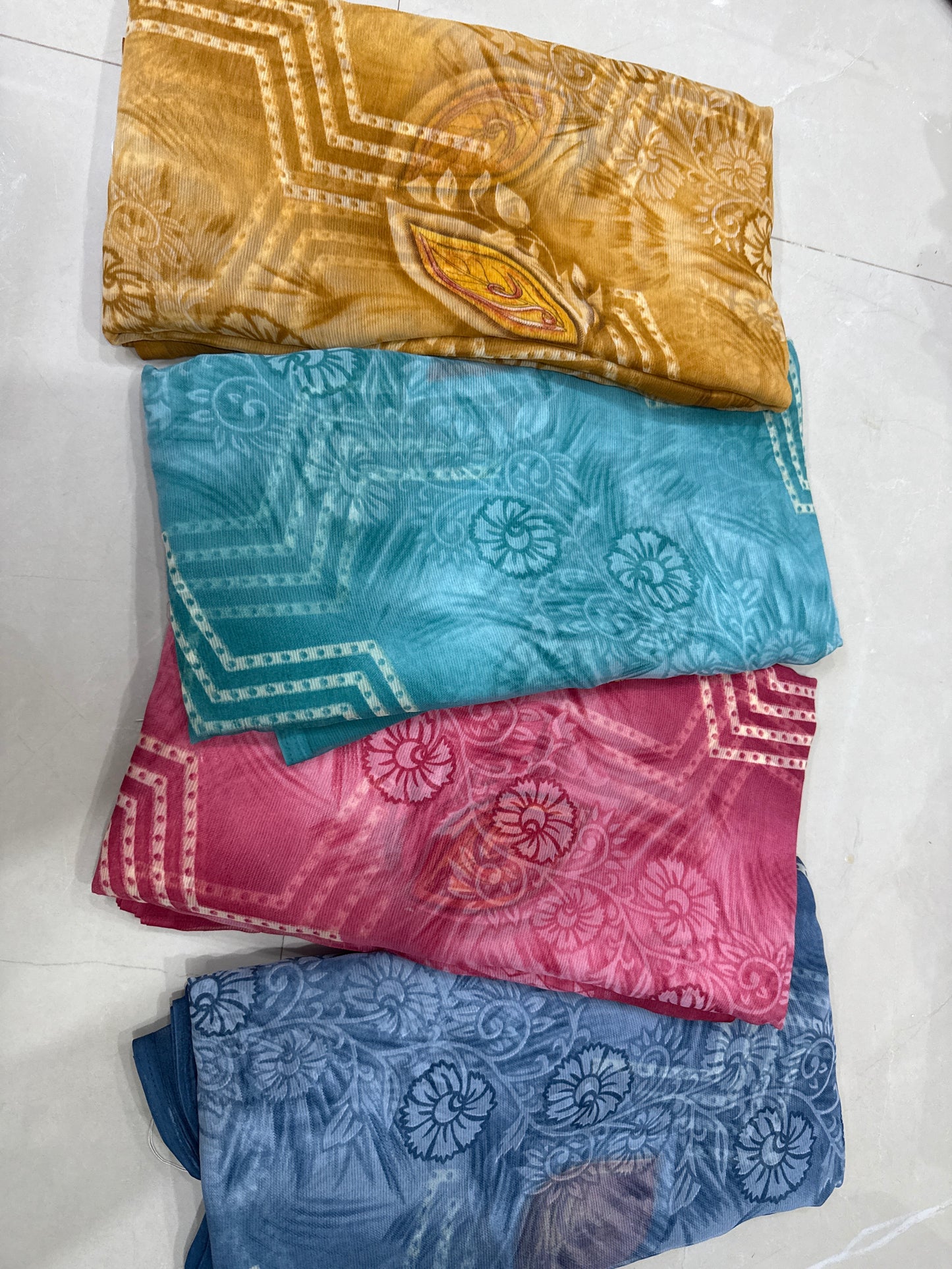 Chiffon Georgette with floral design