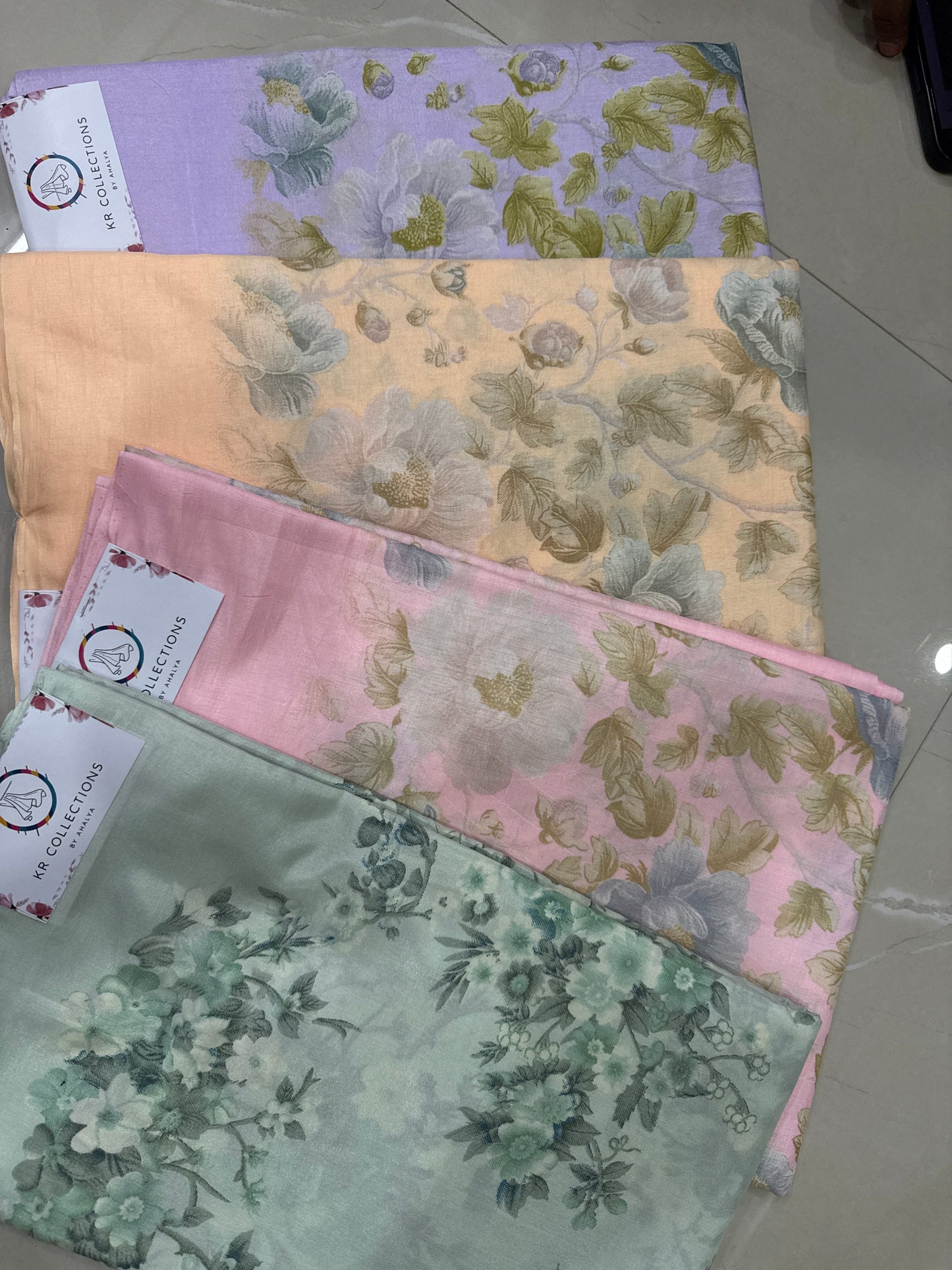 Crape Silk with floral design