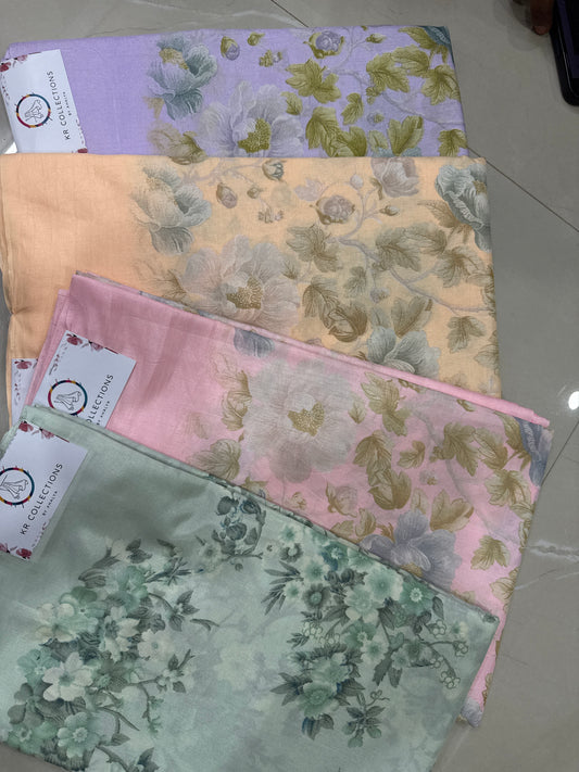 Crape Silk with floral design