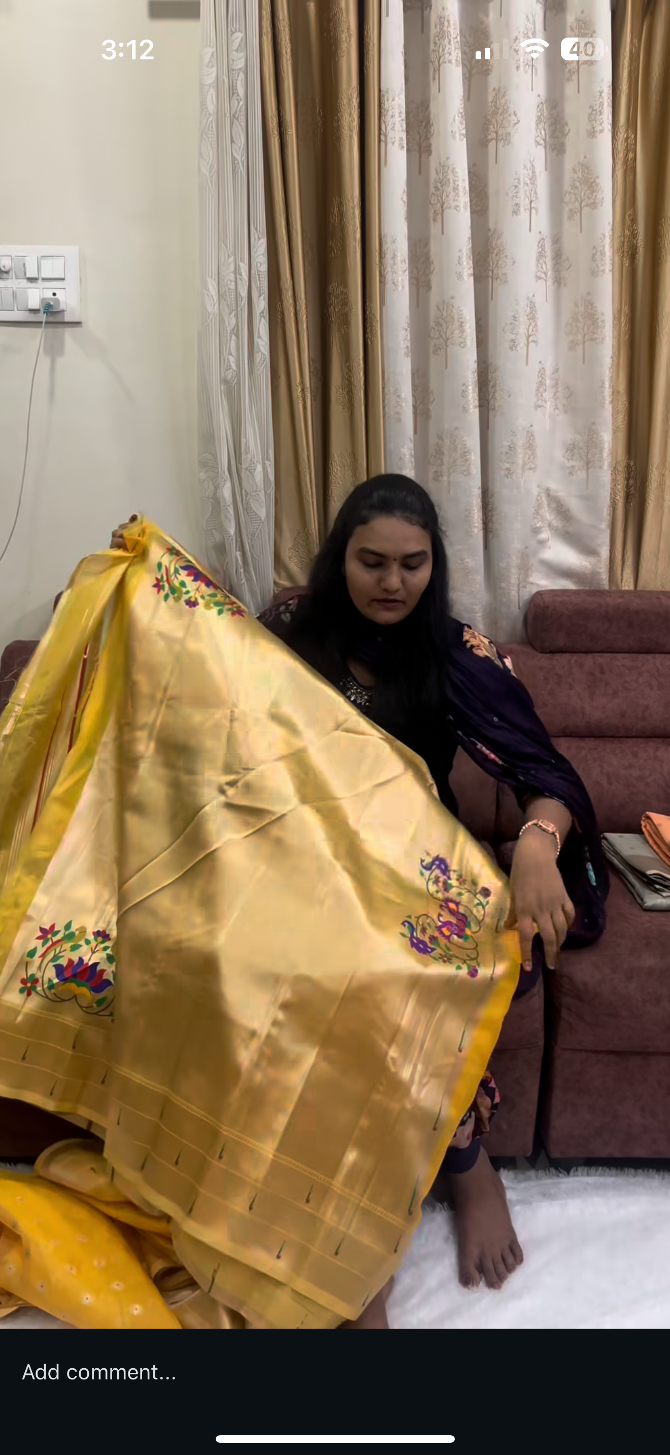 Designer Tissue Organza Paithani Saree