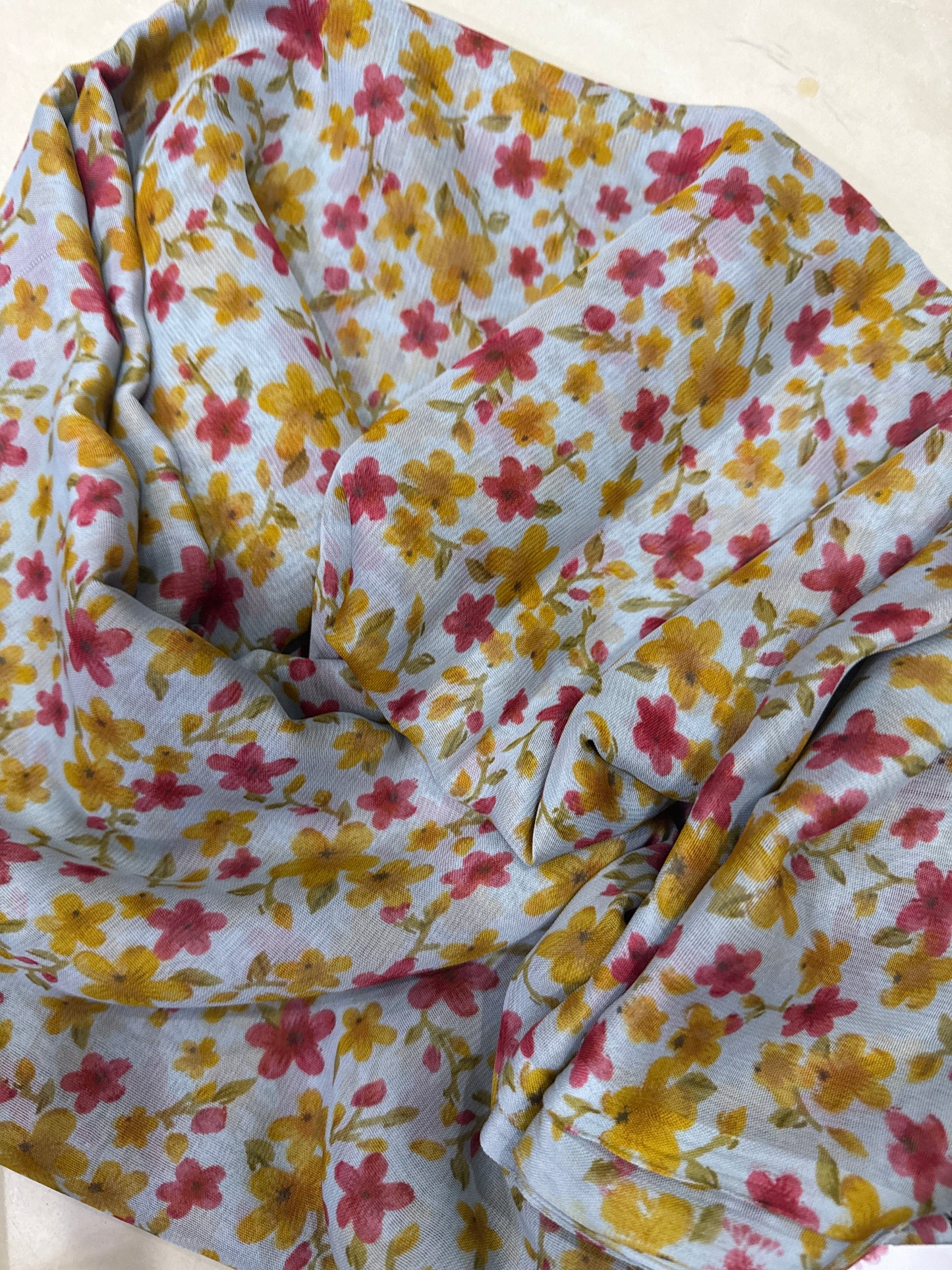 Chiffon Georgette with small flowers