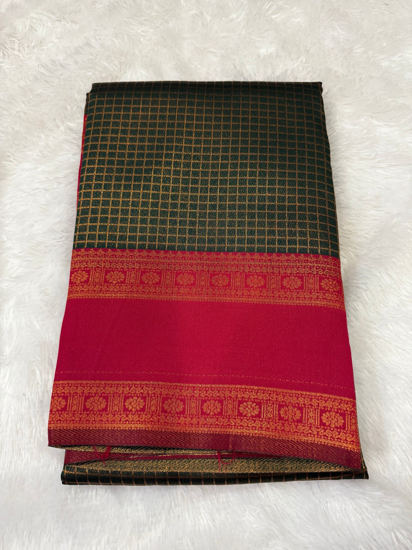 Semi Kanchi Pattu Style Saree – ₹999/-