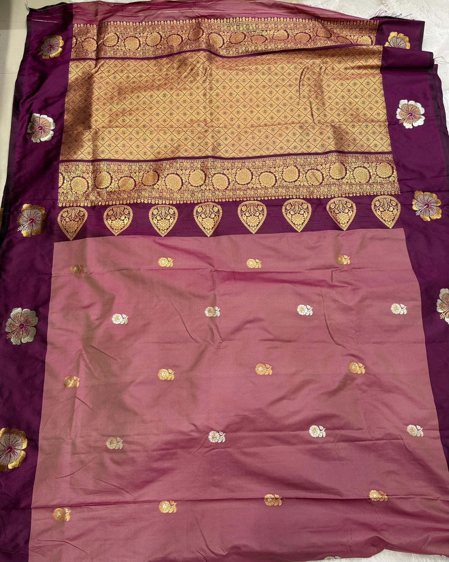 Lichi Soft Silk Saree - Kanchi Style pallu