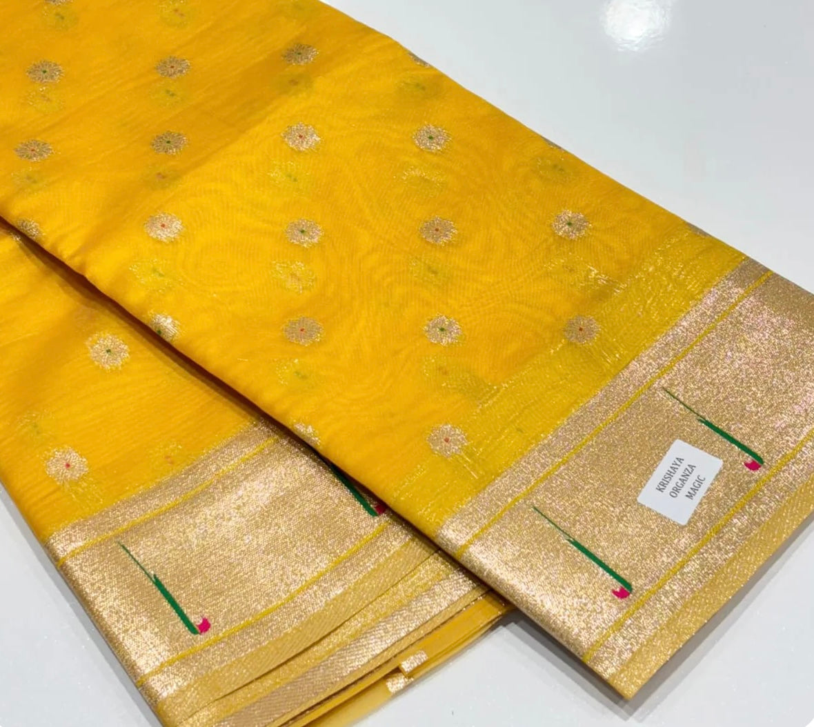 Designer Tissue Organza Paithani Saree