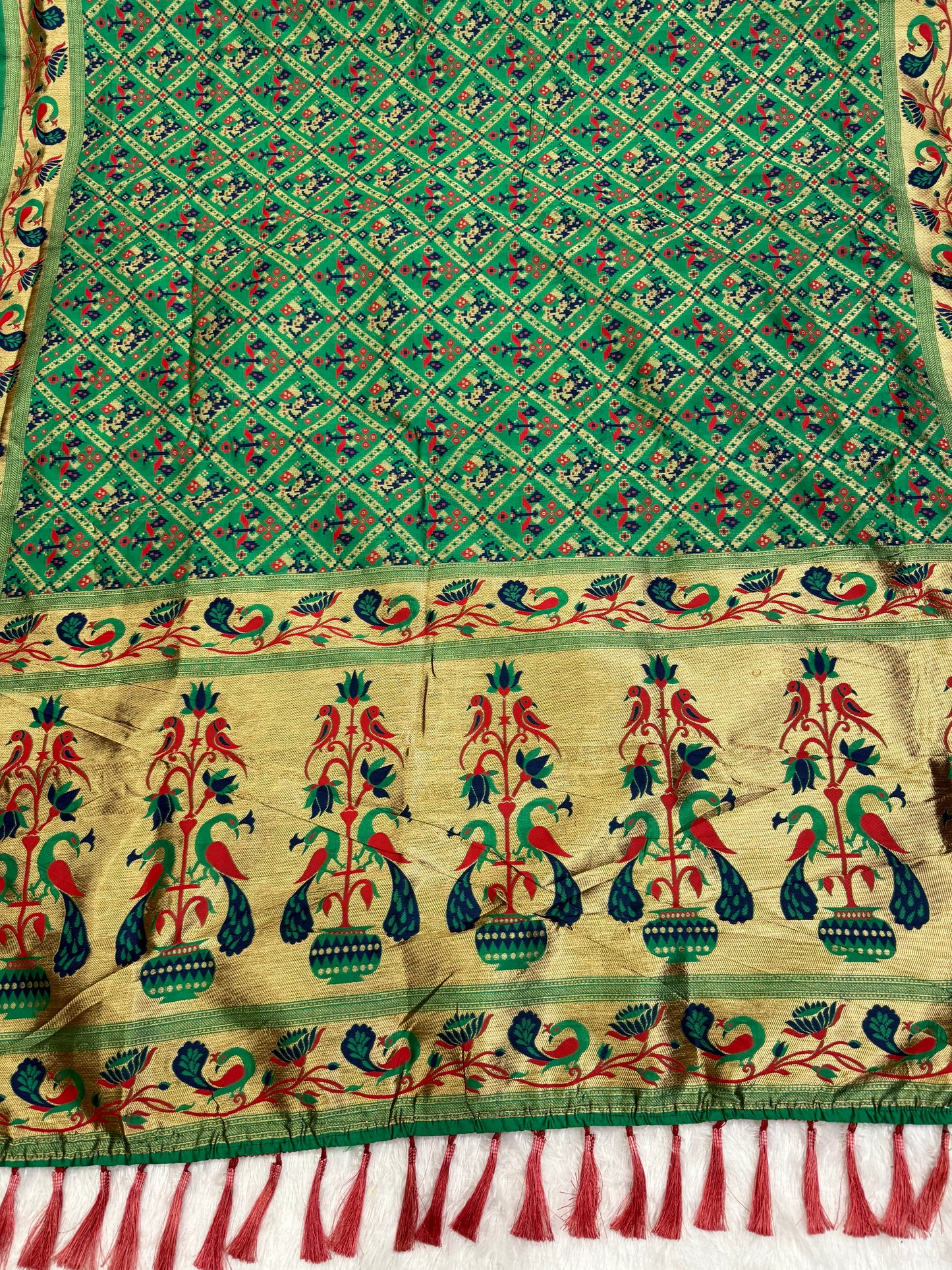 Heavy Banarasi Patola Silk Saree with Paithani Border & Pallu – ₹899 Only