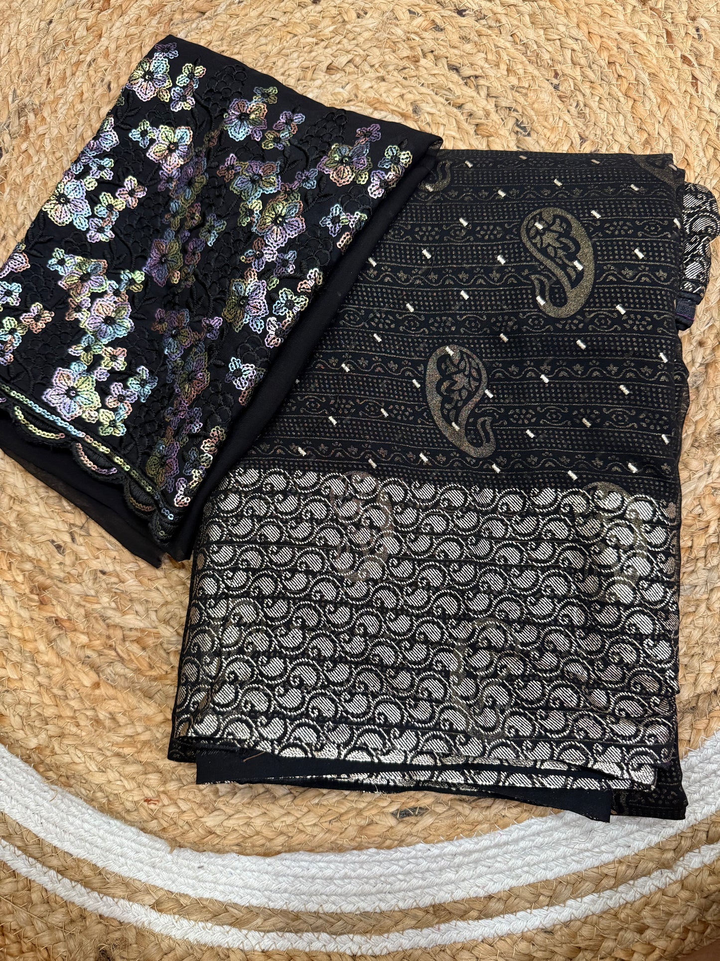 Soft Georgette Saree with Heavy Embroidered Blouse