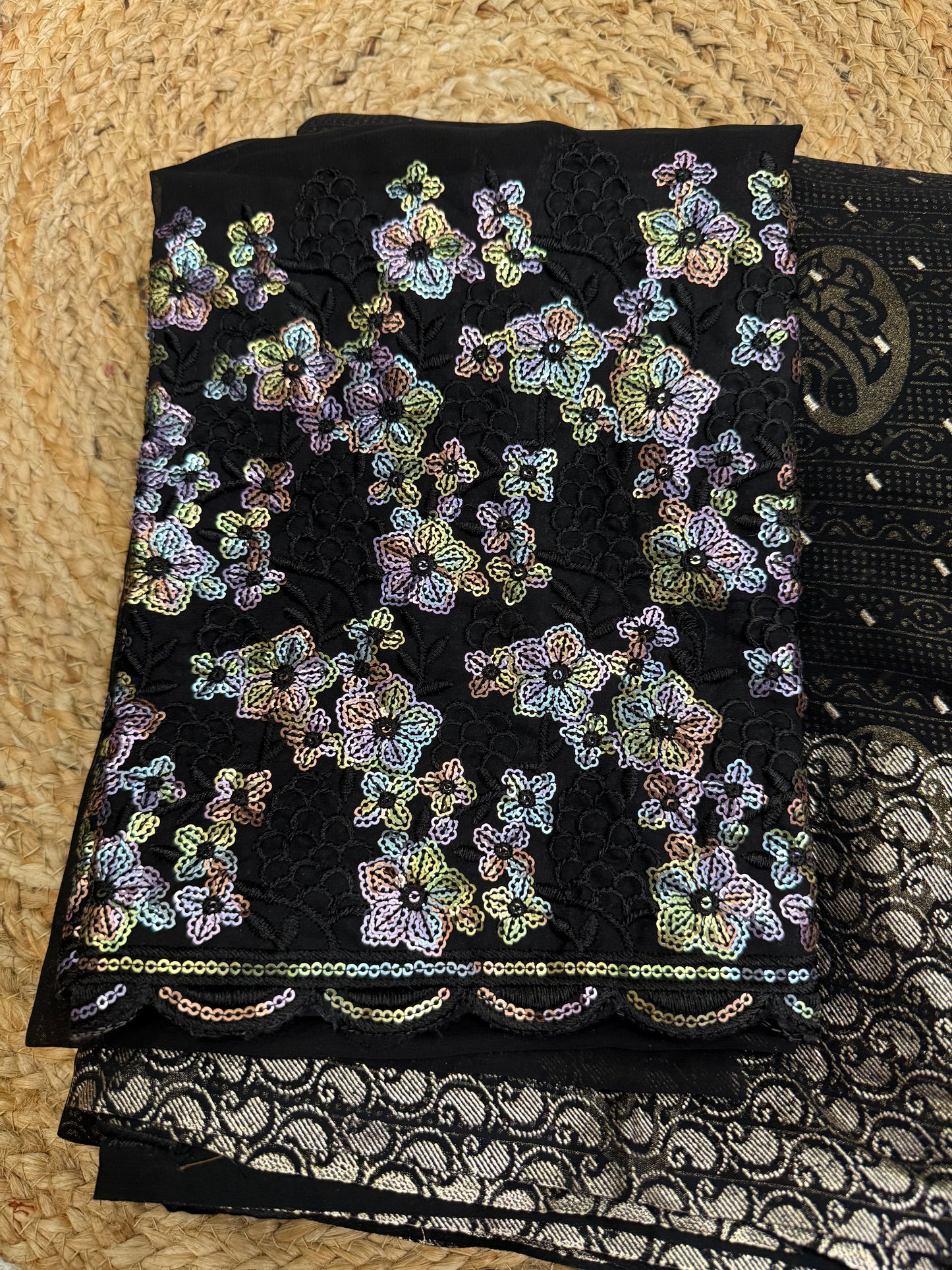 Soft Georgette Saree with Heavy Embroidered Blouse