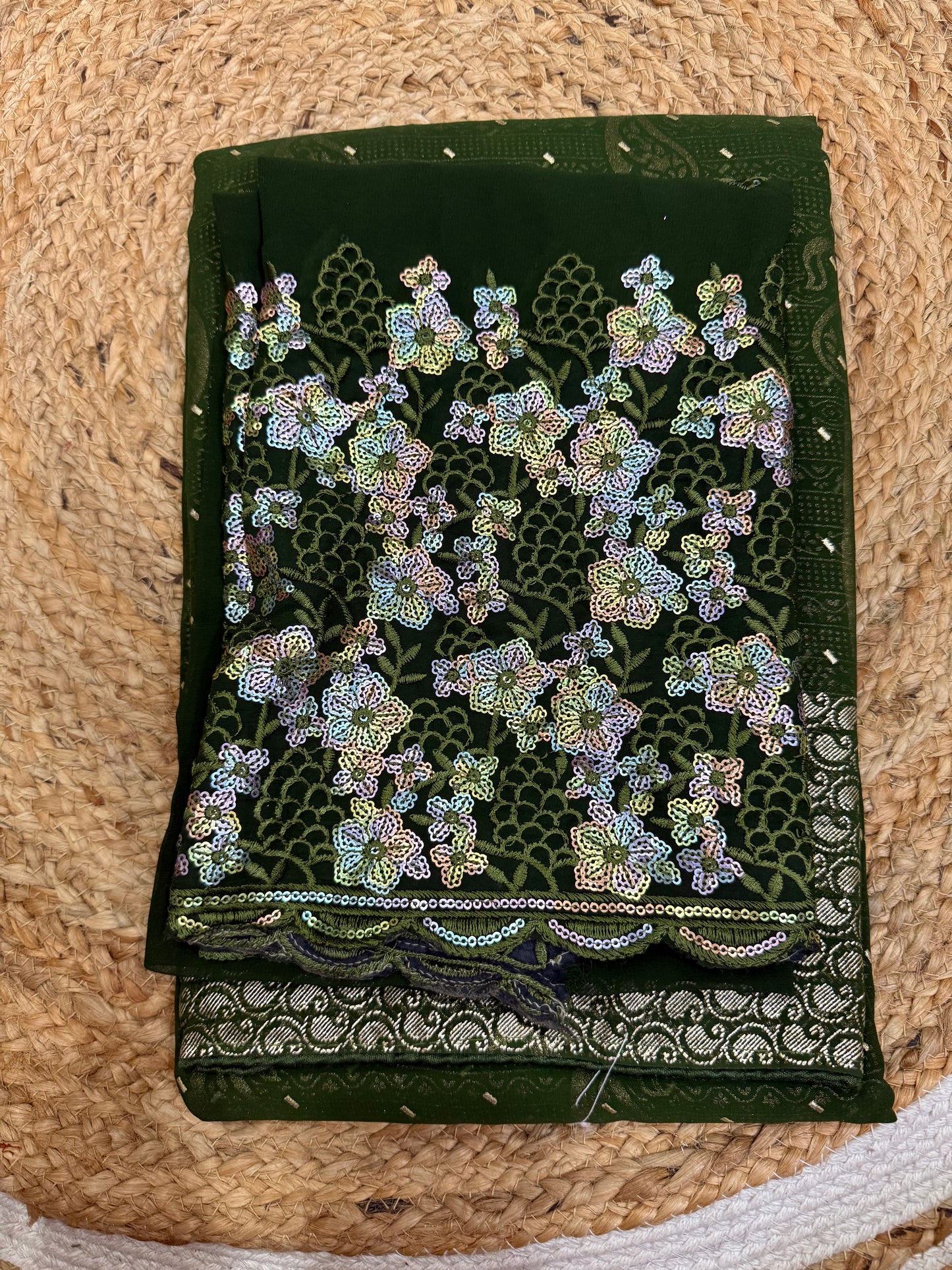 Soft Georgette Saree with Heavy Embroidered Blouse