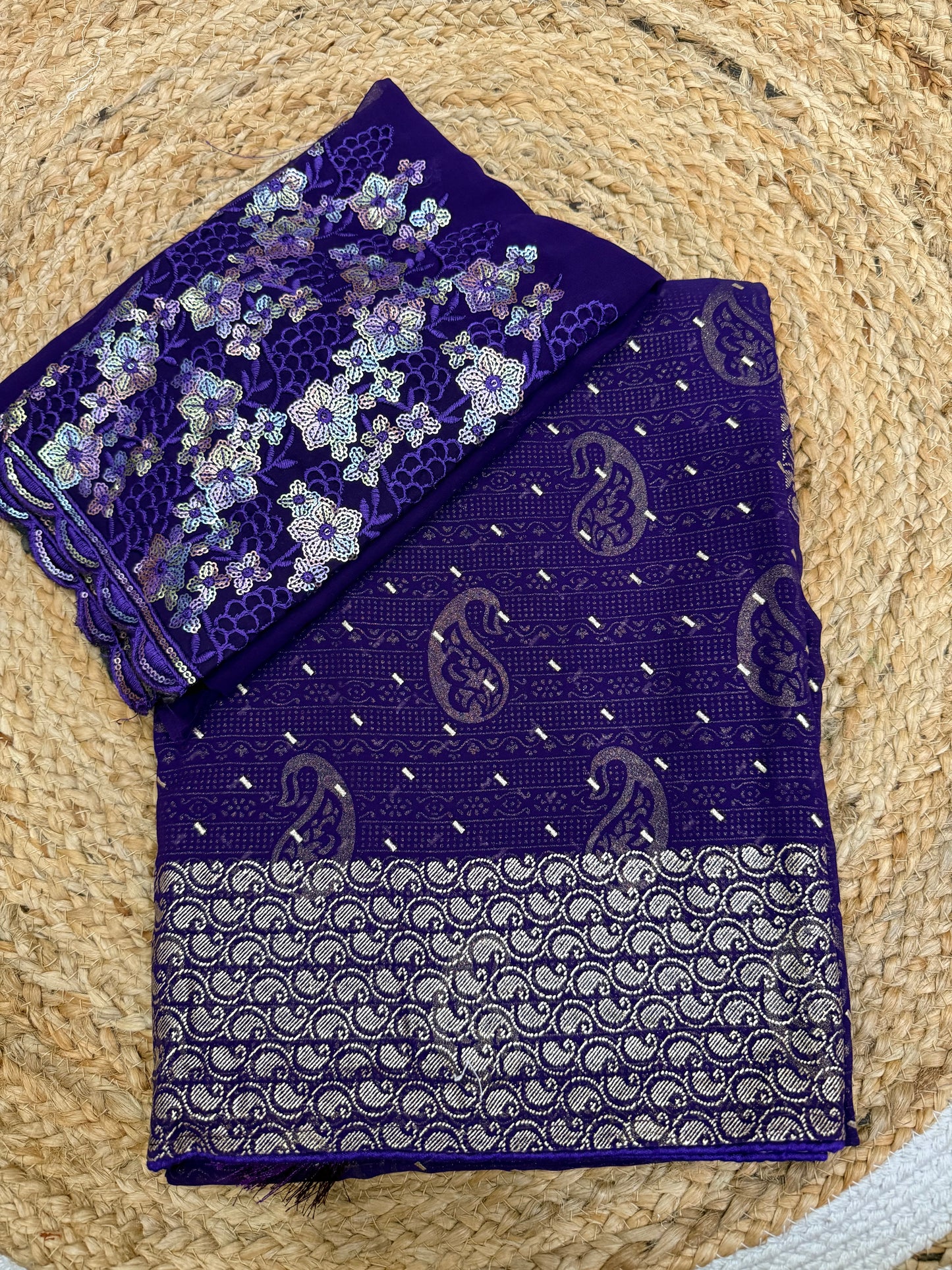 Soft Georgette Saree with Heavy Embroidered Blouse